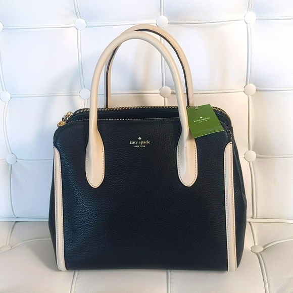 kate spade Handbags - NEW KATE SPADE Black & Cream Handbag ♠️Duncan Caroline Lane